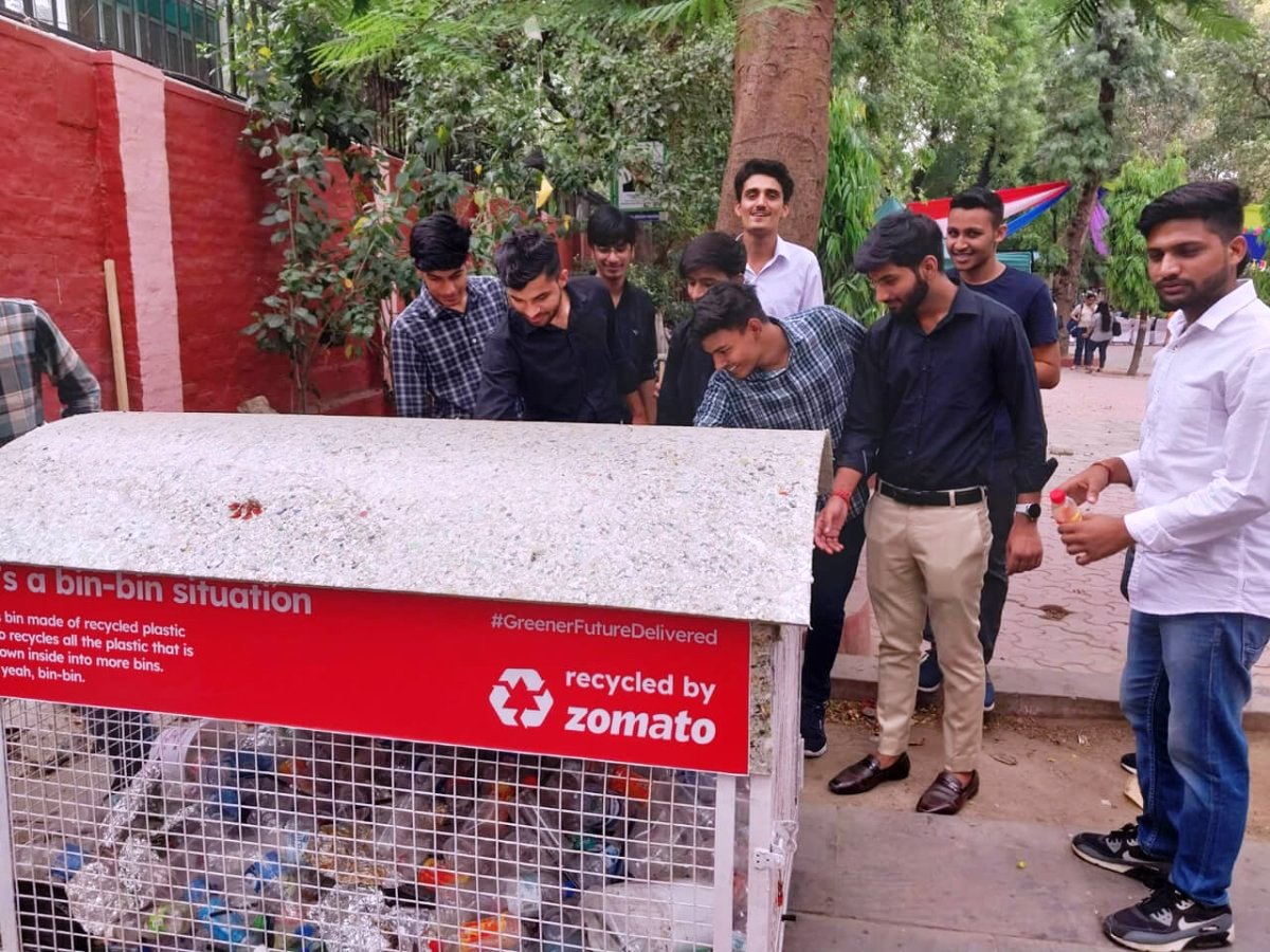 Plastic Free Zone, Kirori Mal College, DU